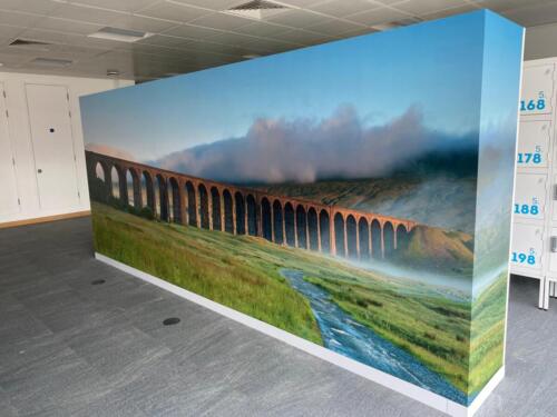 Viaduct wall wrap graphic