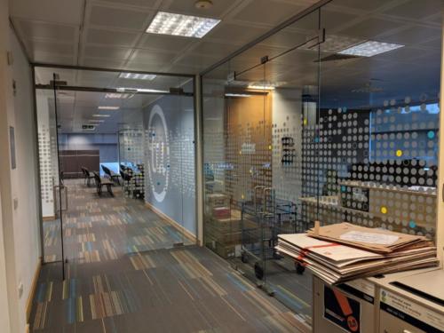 glass signage in offices
